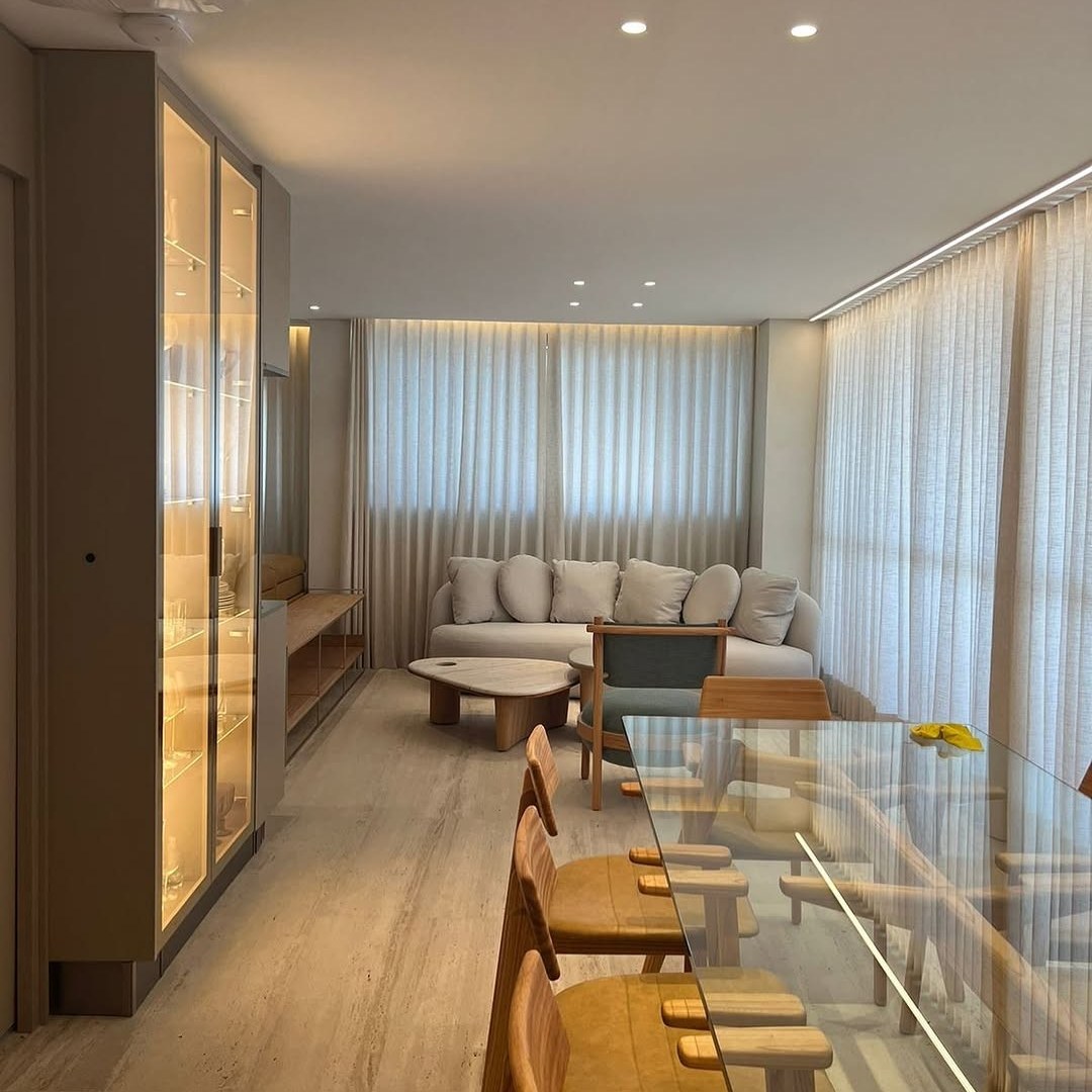 Cortinas Wave em linho